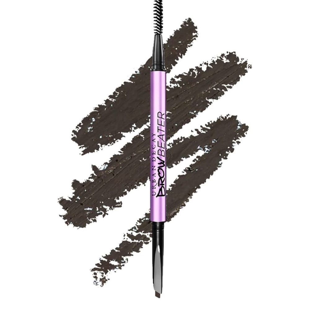 NWT URBAN DECAY Brow Beater Micro Fine Brow Pencil and Brush, Dark Drapes 0.05g